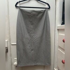 Hugo Boss stretch pencil skirt - geometric crosshatch, fully lined